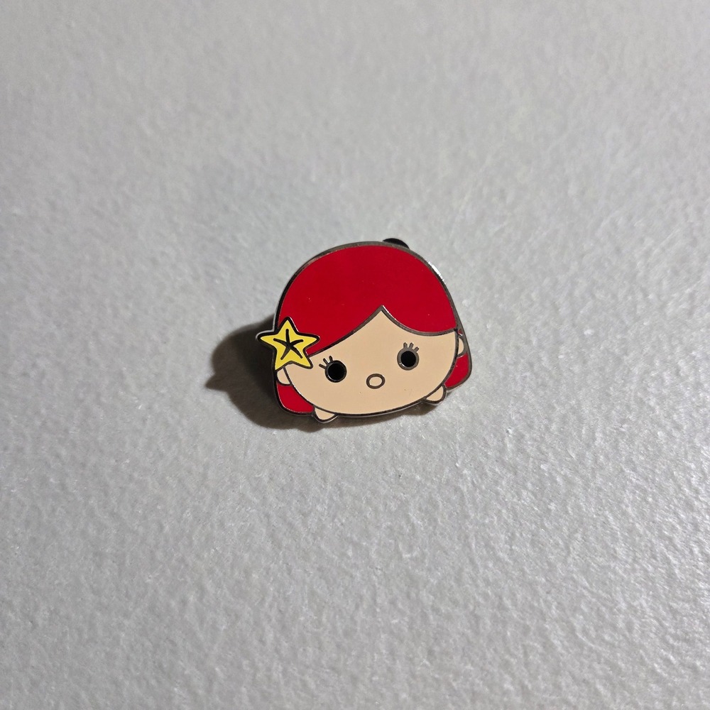 Disney Ariel Tsum Tsum Pin Unisex OS Red Little Mermaid Starfish Enamel Trading